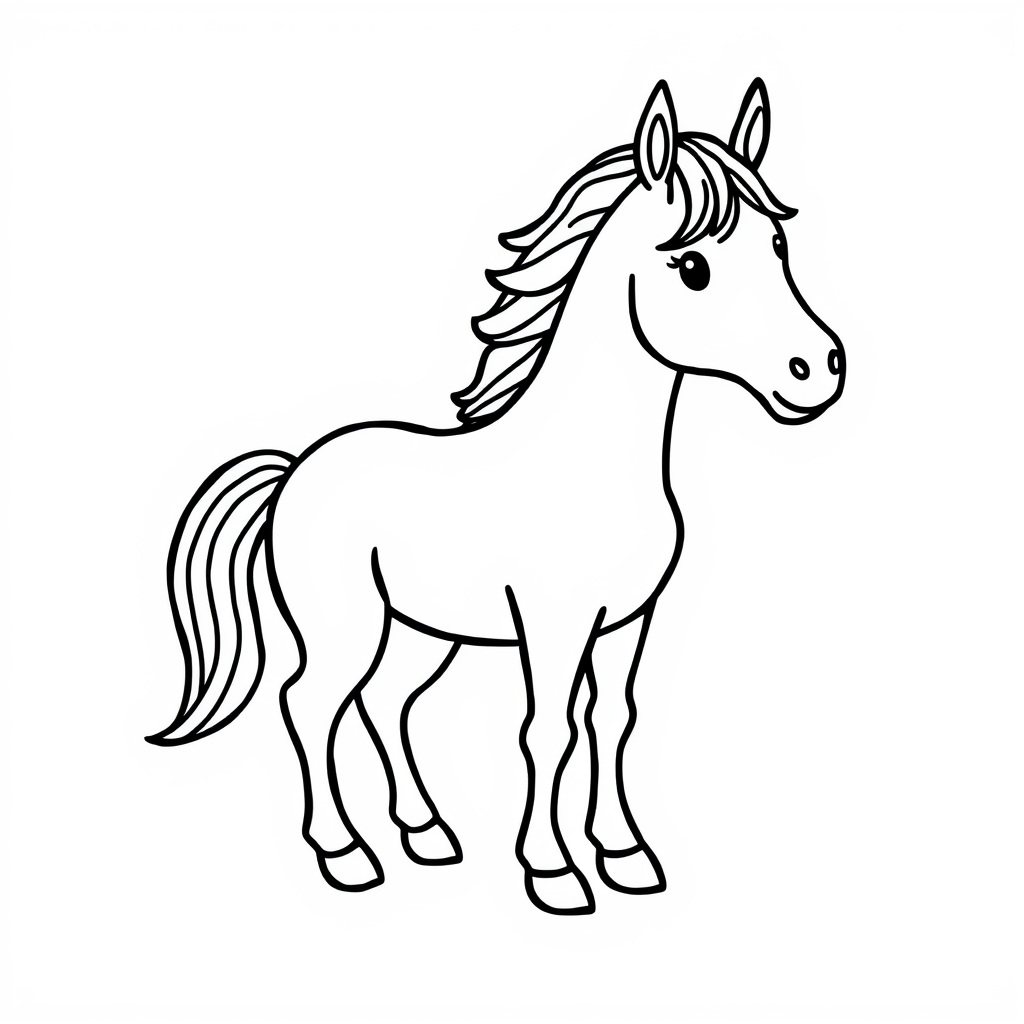 Paarden Kleurplaat
