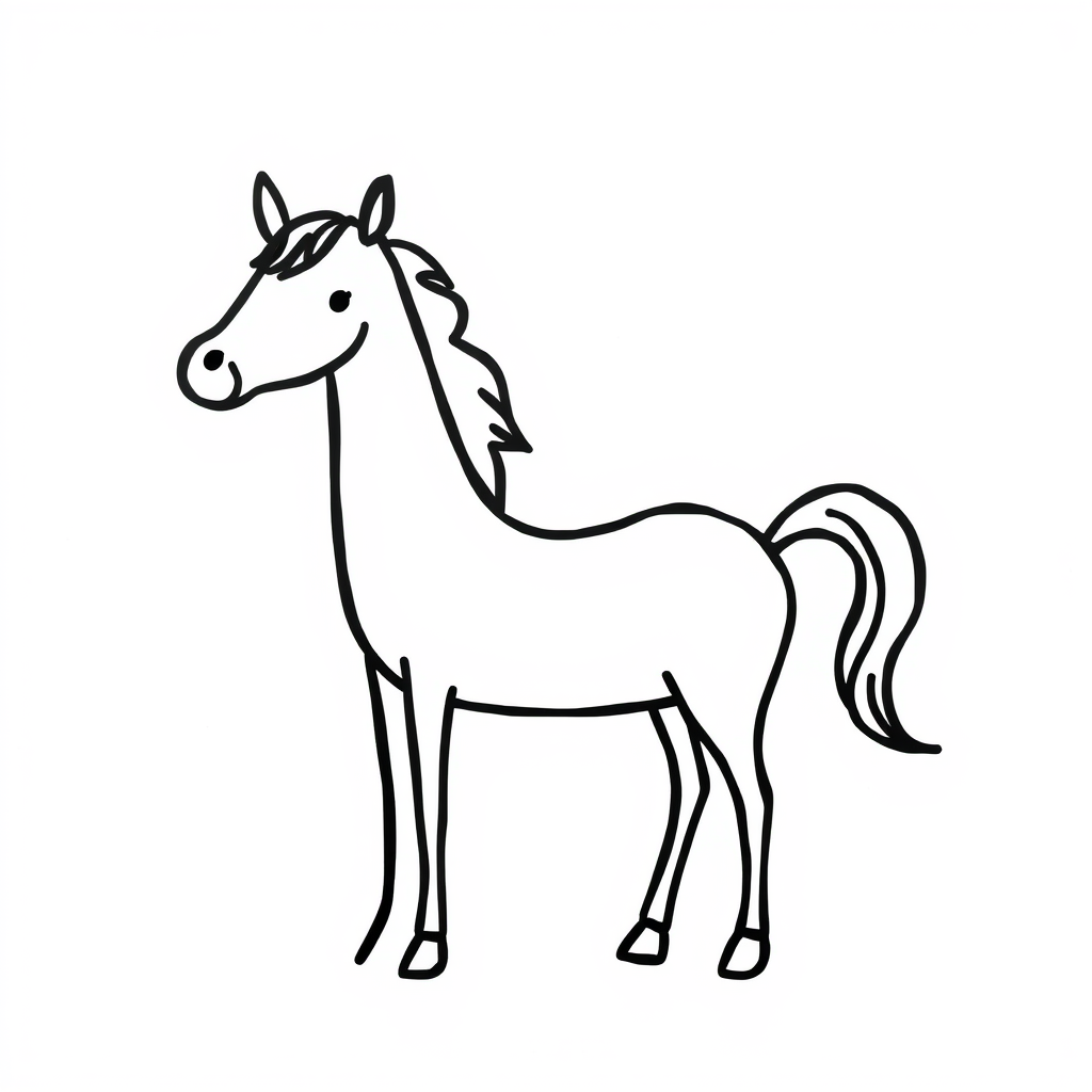 Paardenvriendjes Kleurplaat