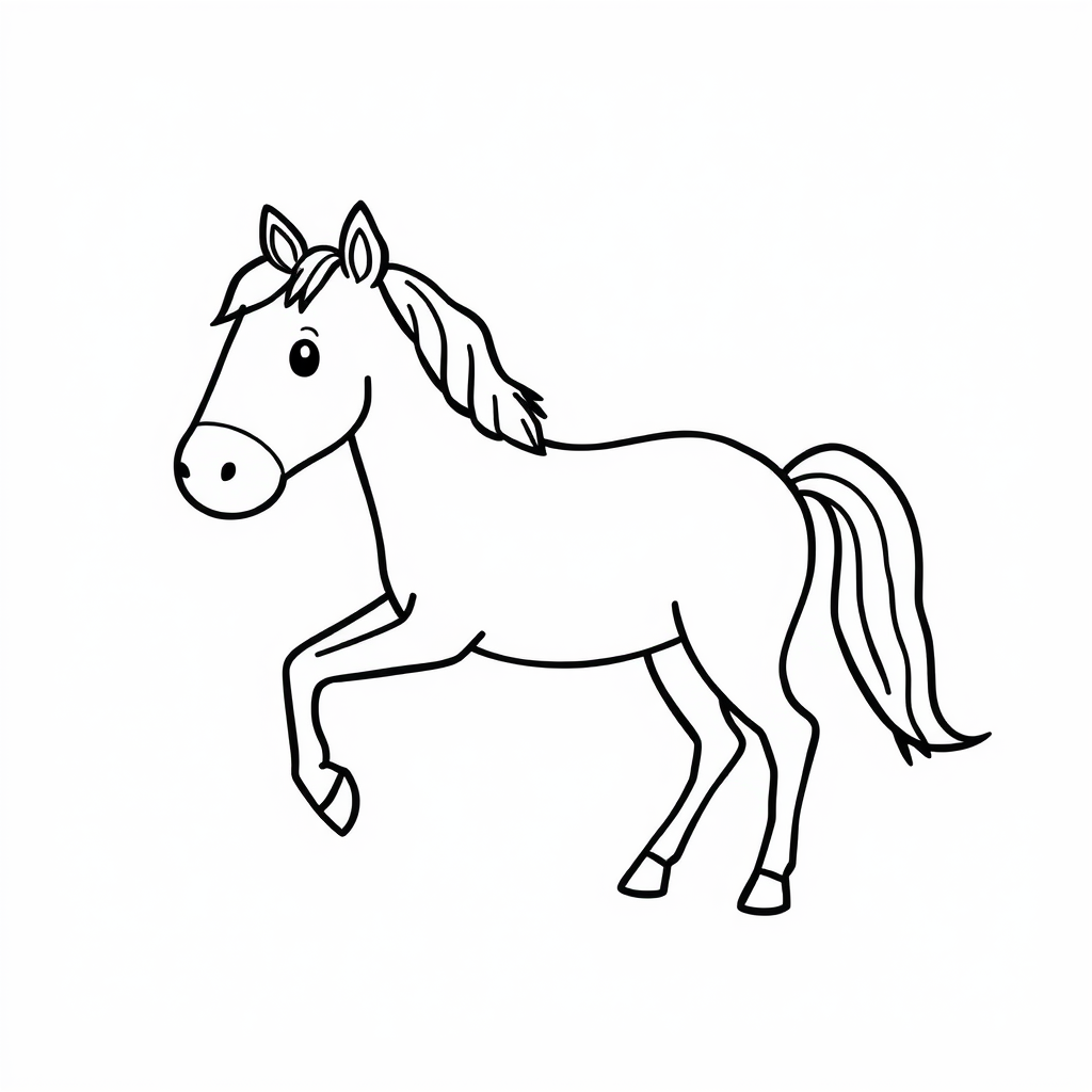 Paarden Kleurplaat