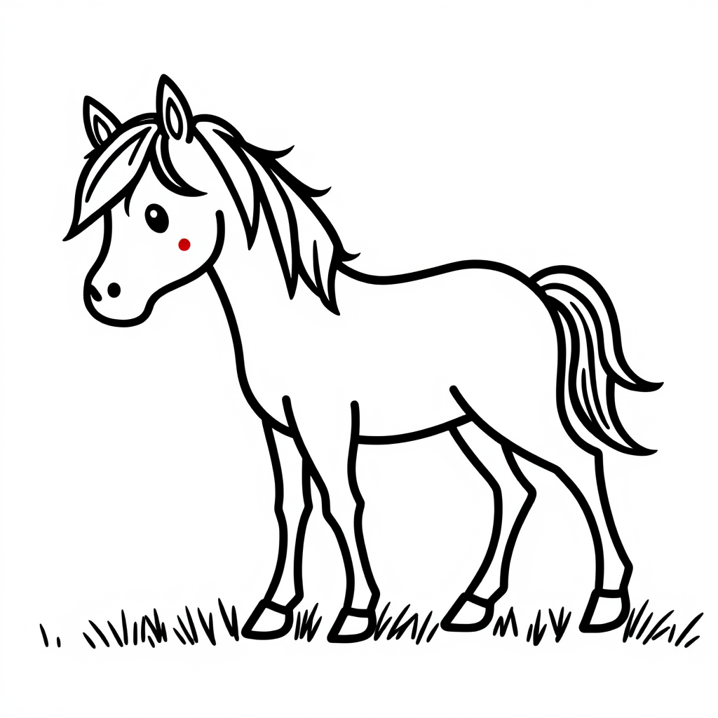 Paardenvriendjes Kleurplaat
