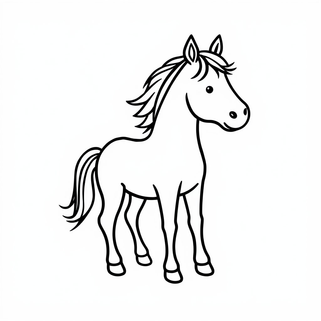 Paardenvriendjes Kleurplaat