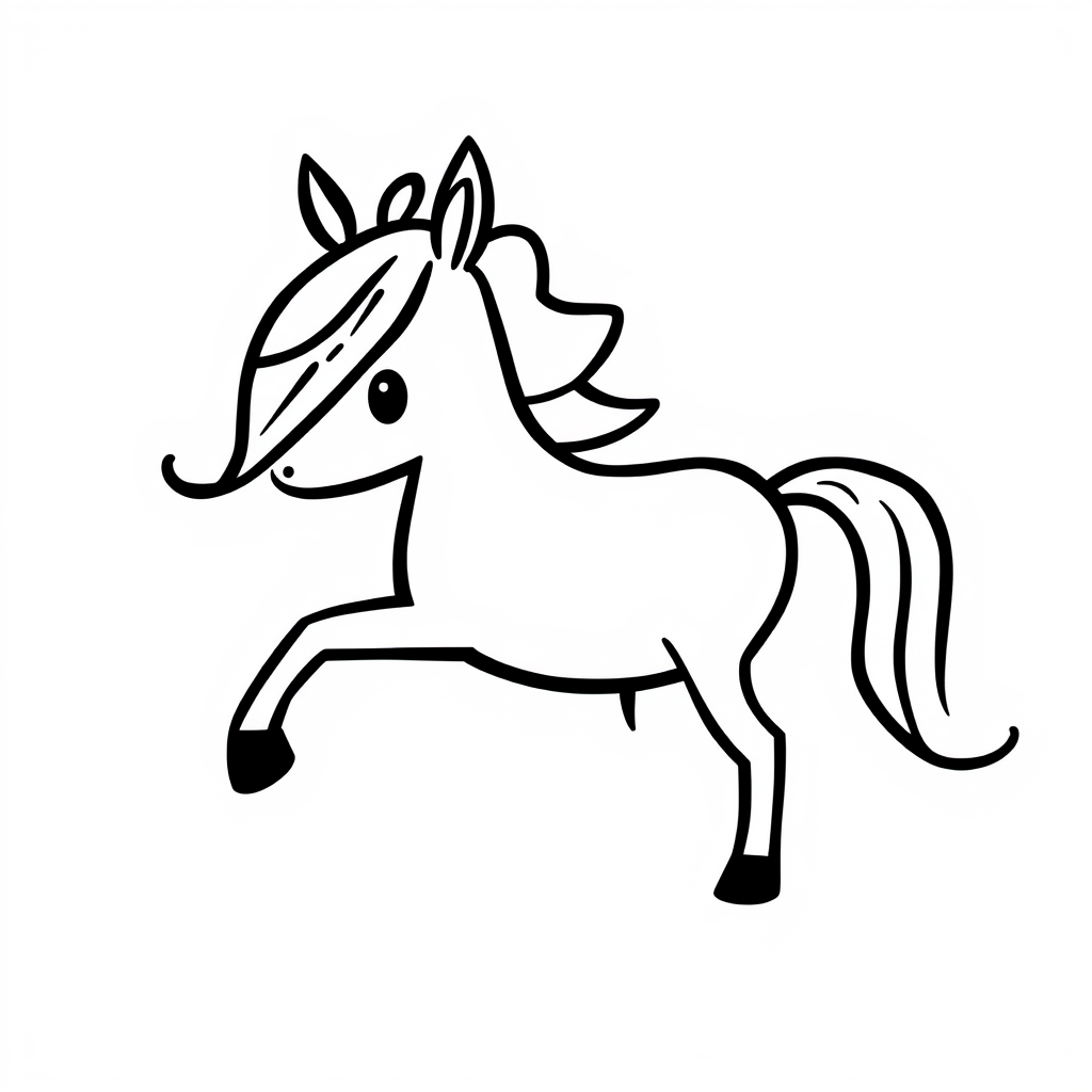 Paardenvriendjes Kleurplaat