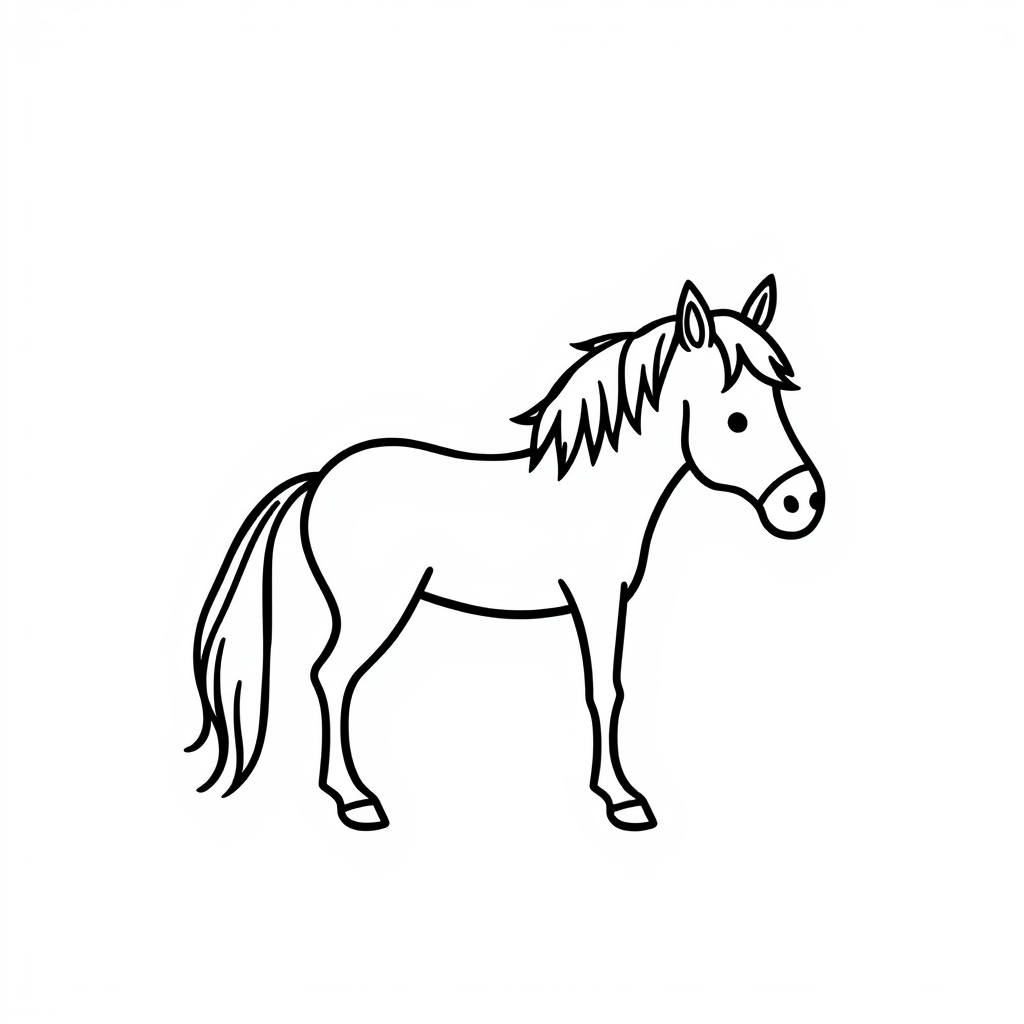 Paardenvriendjes Kleurplaat