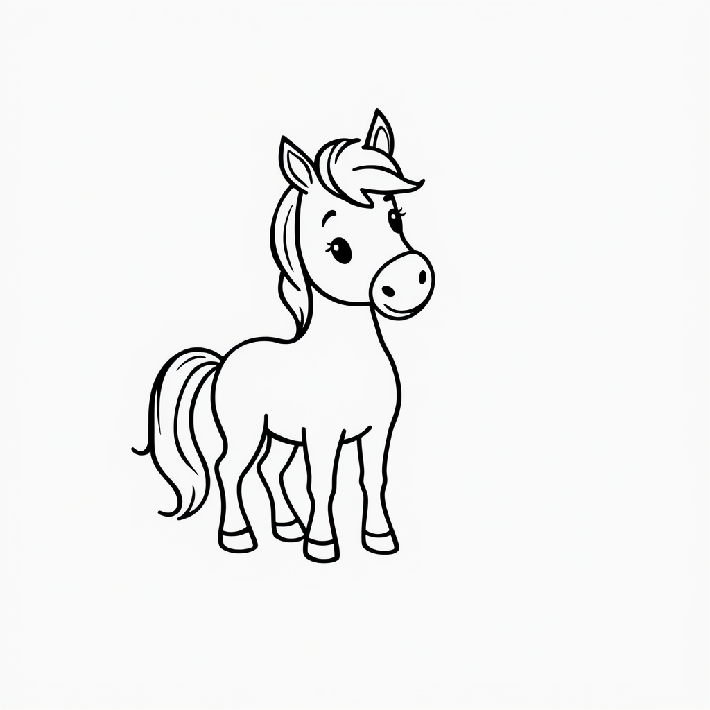 Paardenvriendjes Kleurplaat