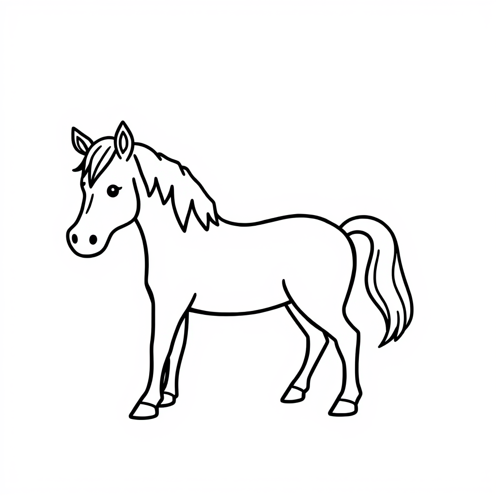 Paardenvriendjes Kleurplaat