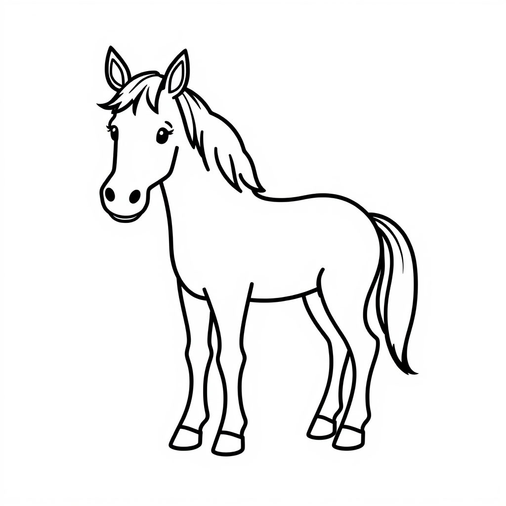 Paardenvriendjes Kleurplaat