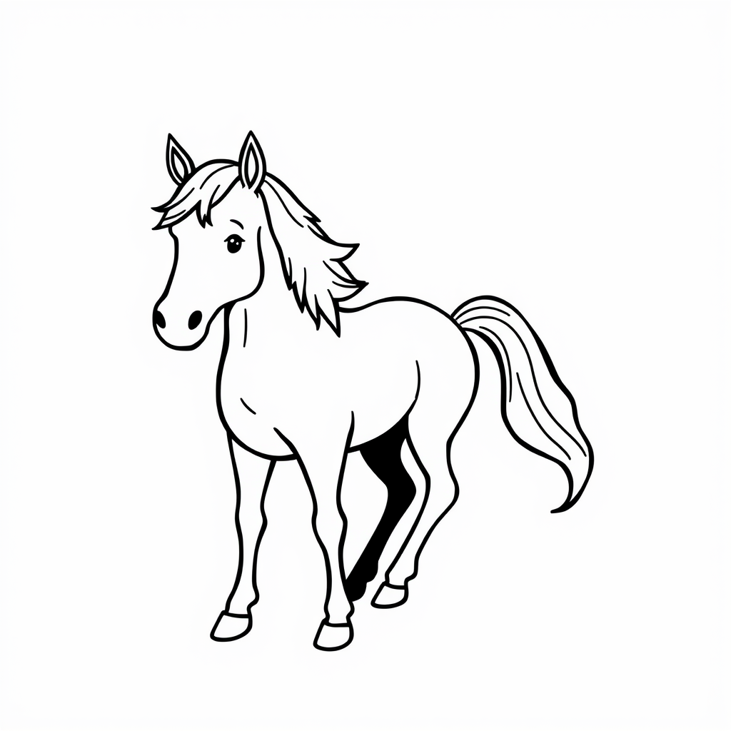 Paardenvriendjes Kleurplaat