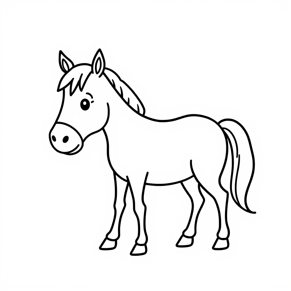 Paardenvriendjes Kleurplaat