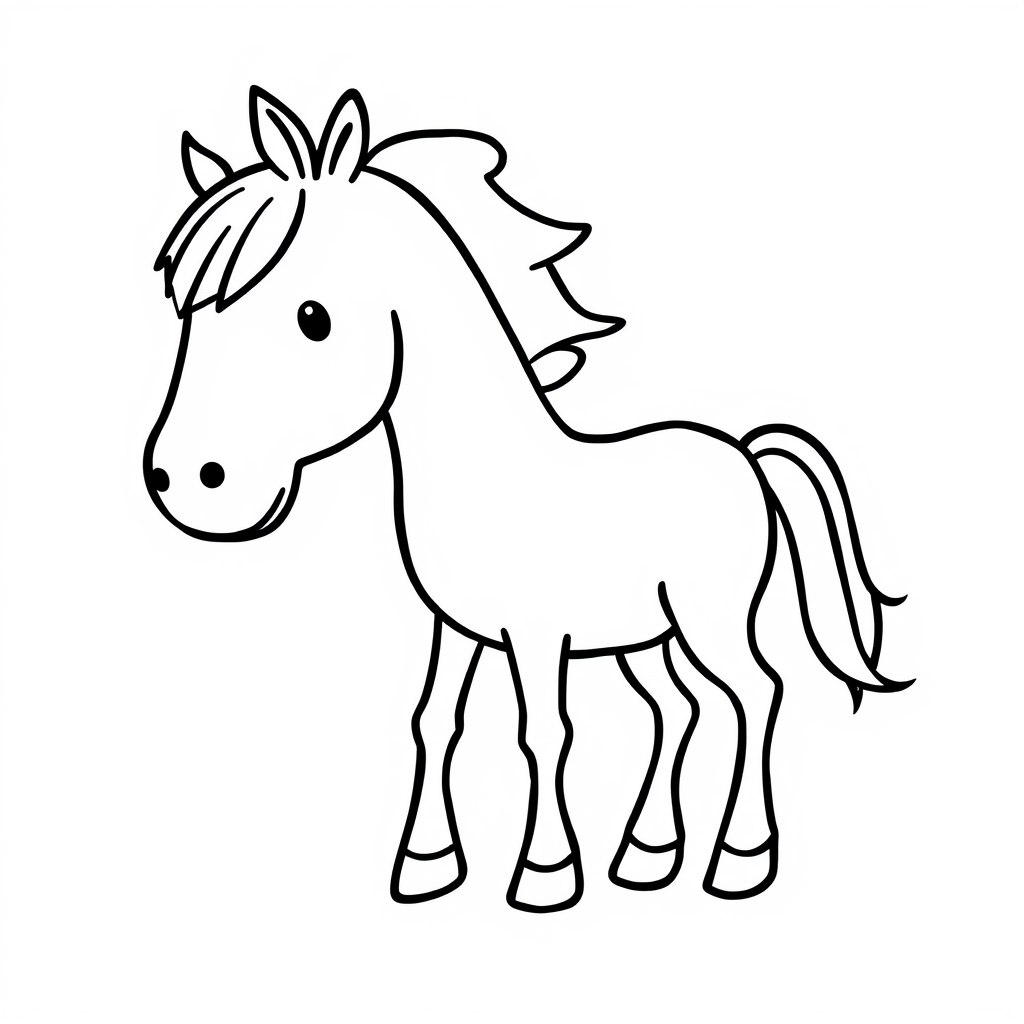 Paardenvriendjes Kleurplaat