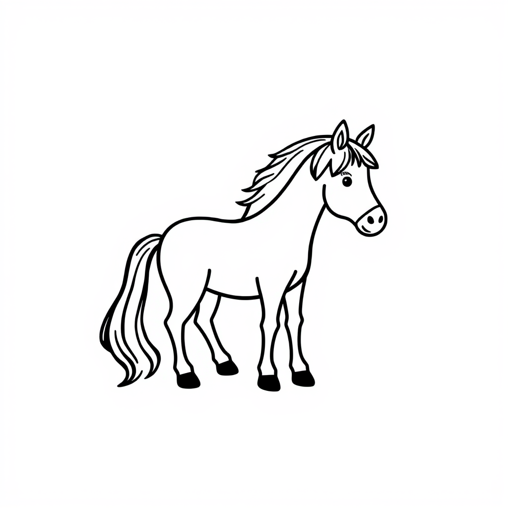 Paarden Kleurplaat