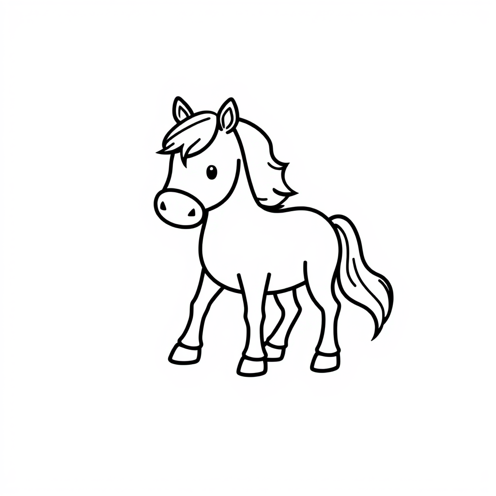 Paardenpaadje Kleurplaat