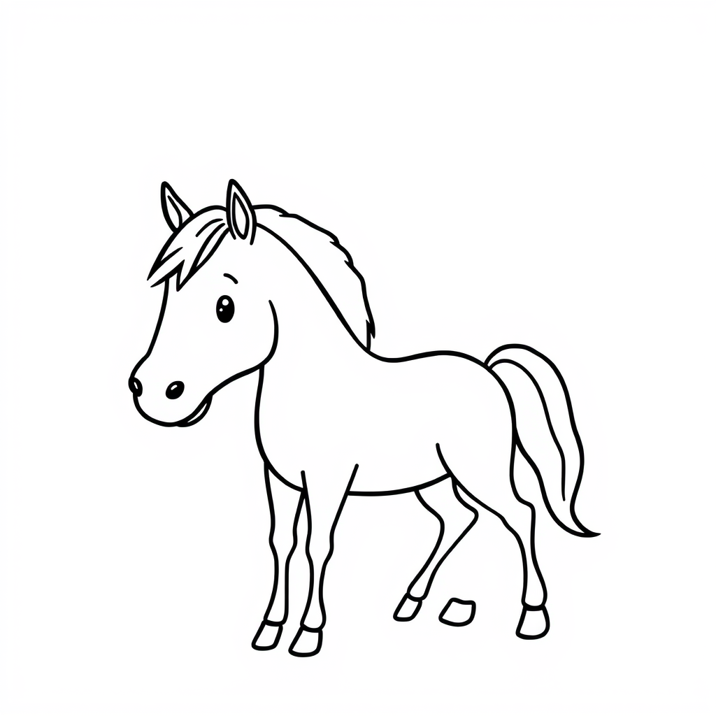 Paardenvriendjes Kleurplaat