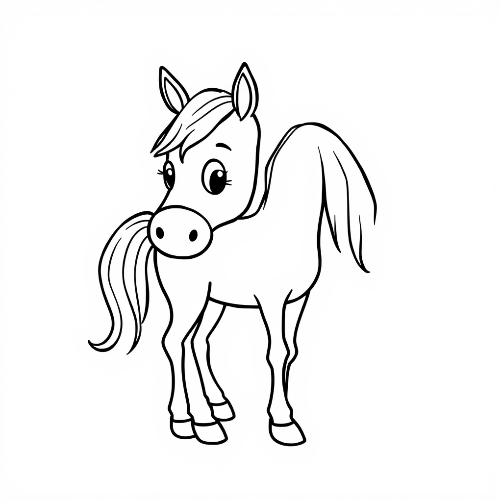 Paardenvriendjes Kleurplaat