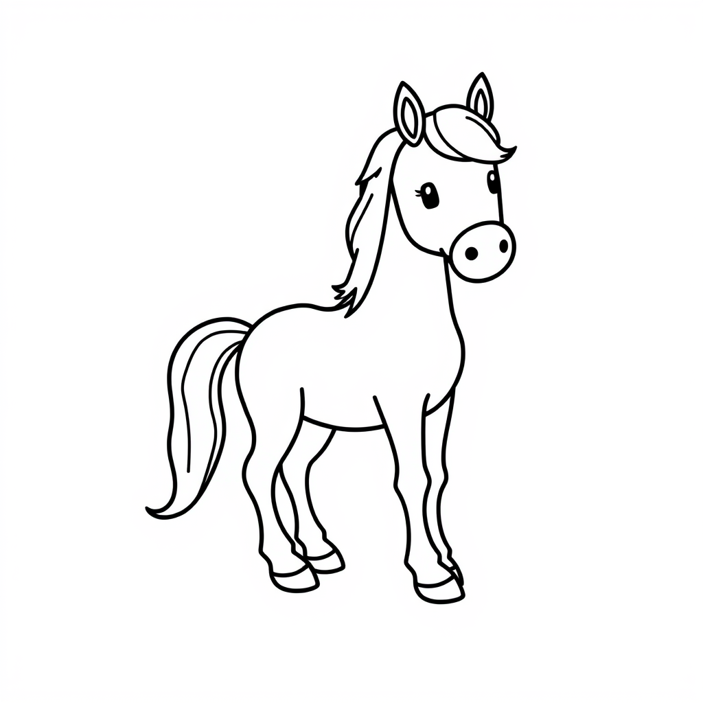 Paardenvriendjes Kleurplaat