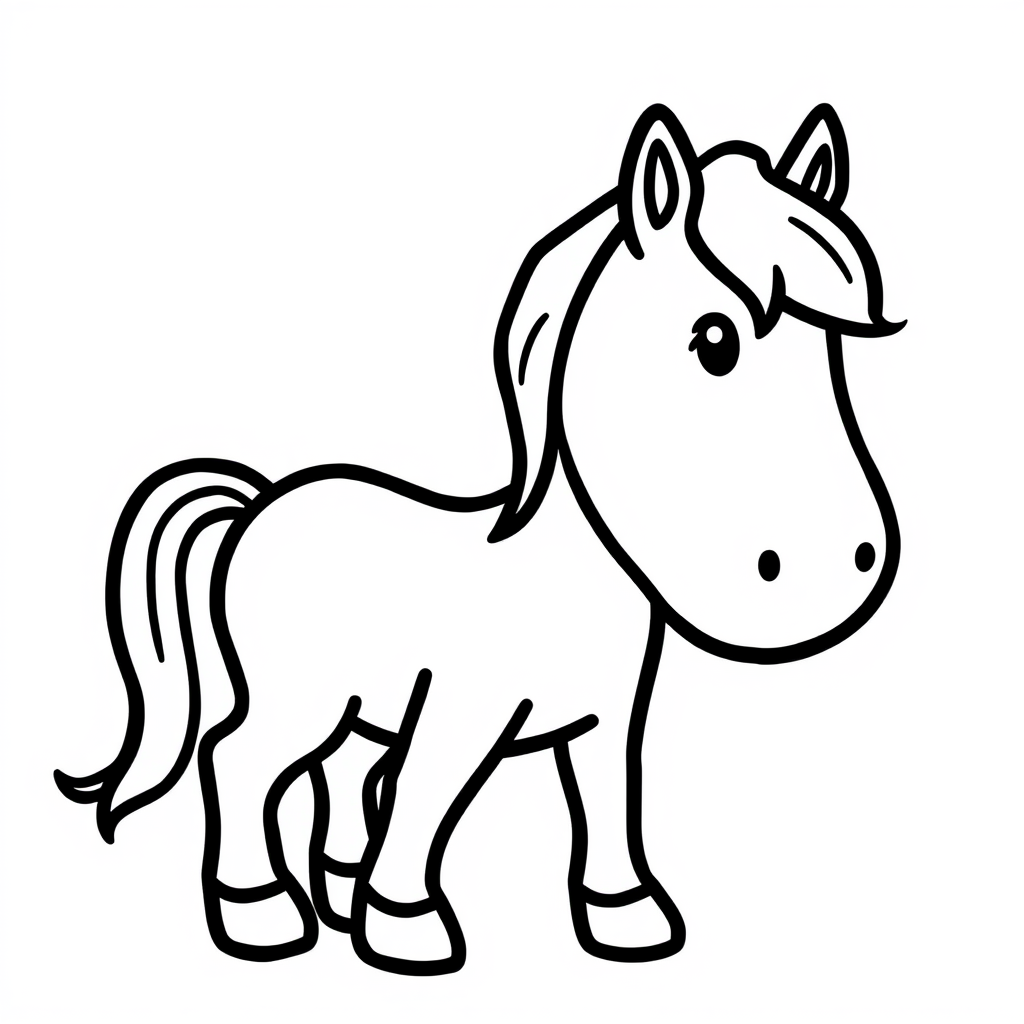 Paardenvriendjes Kleurplaat