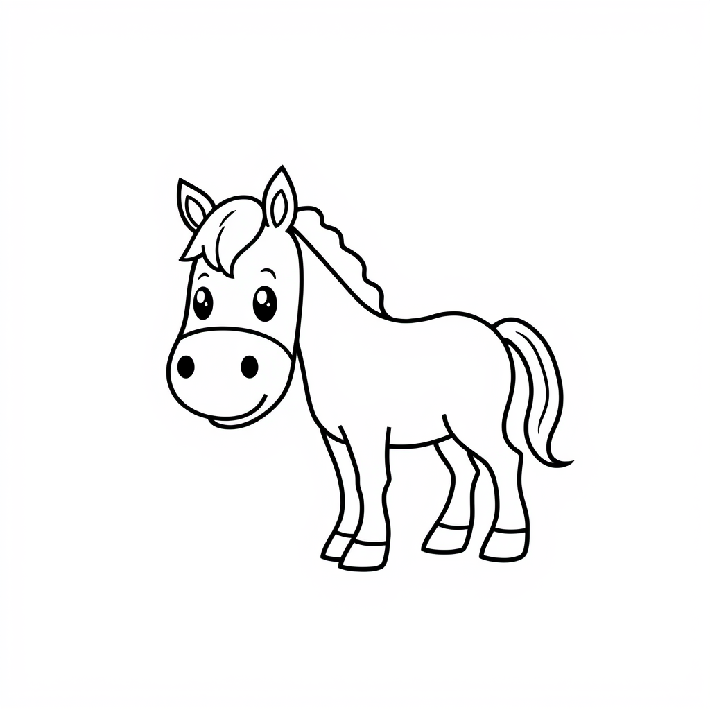 Paardenvriendjes Kleurplaat