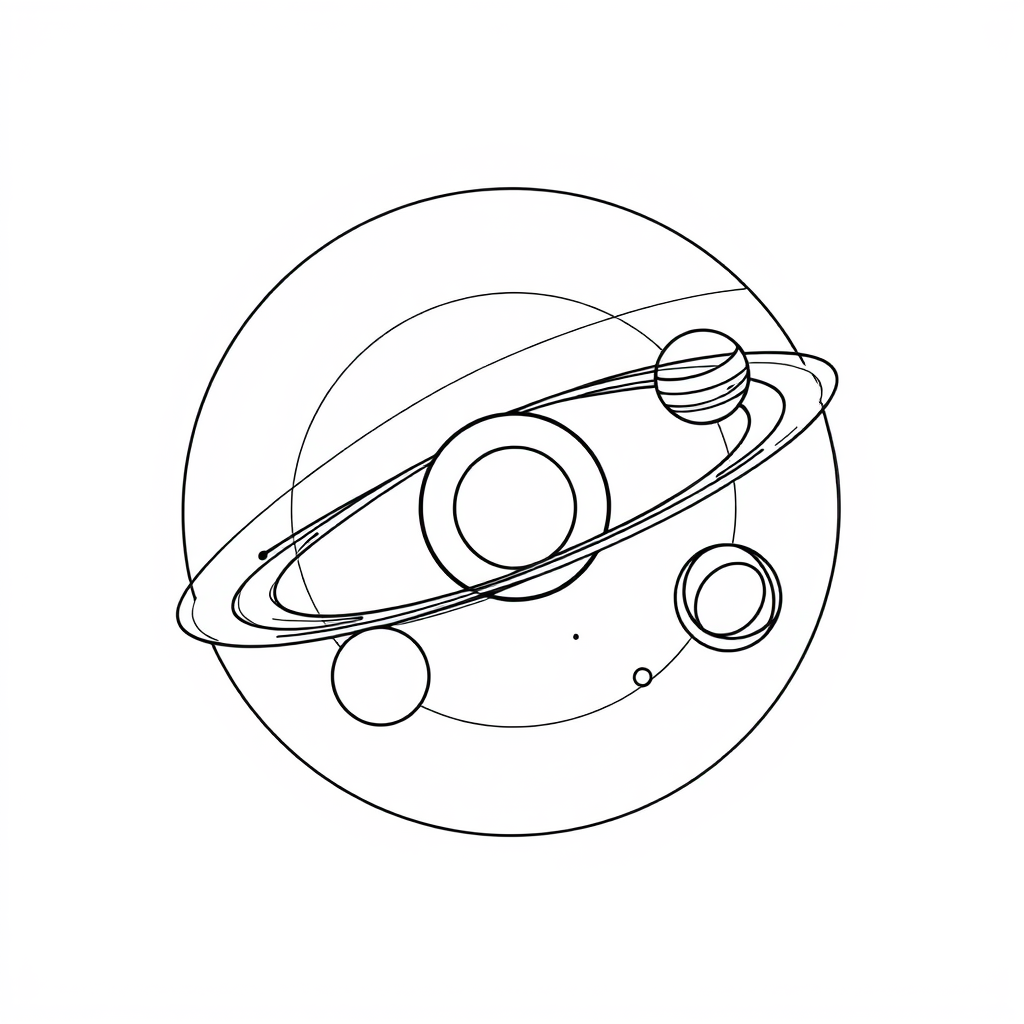 Planeten Kleurplaat