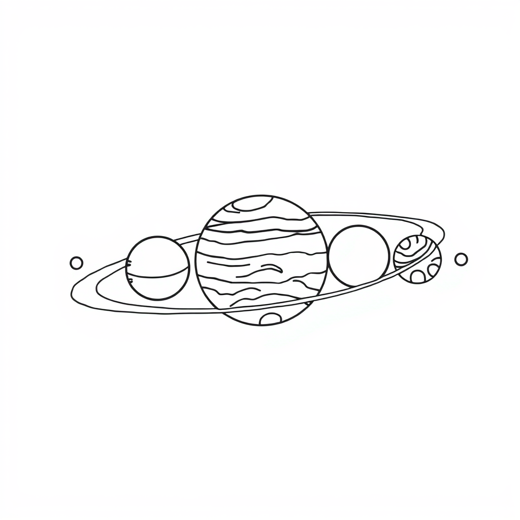 De Planeten Kleurplaat