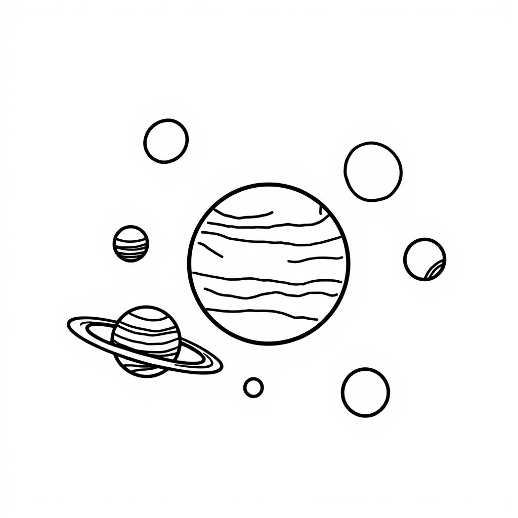 Planeten Kleurplaat