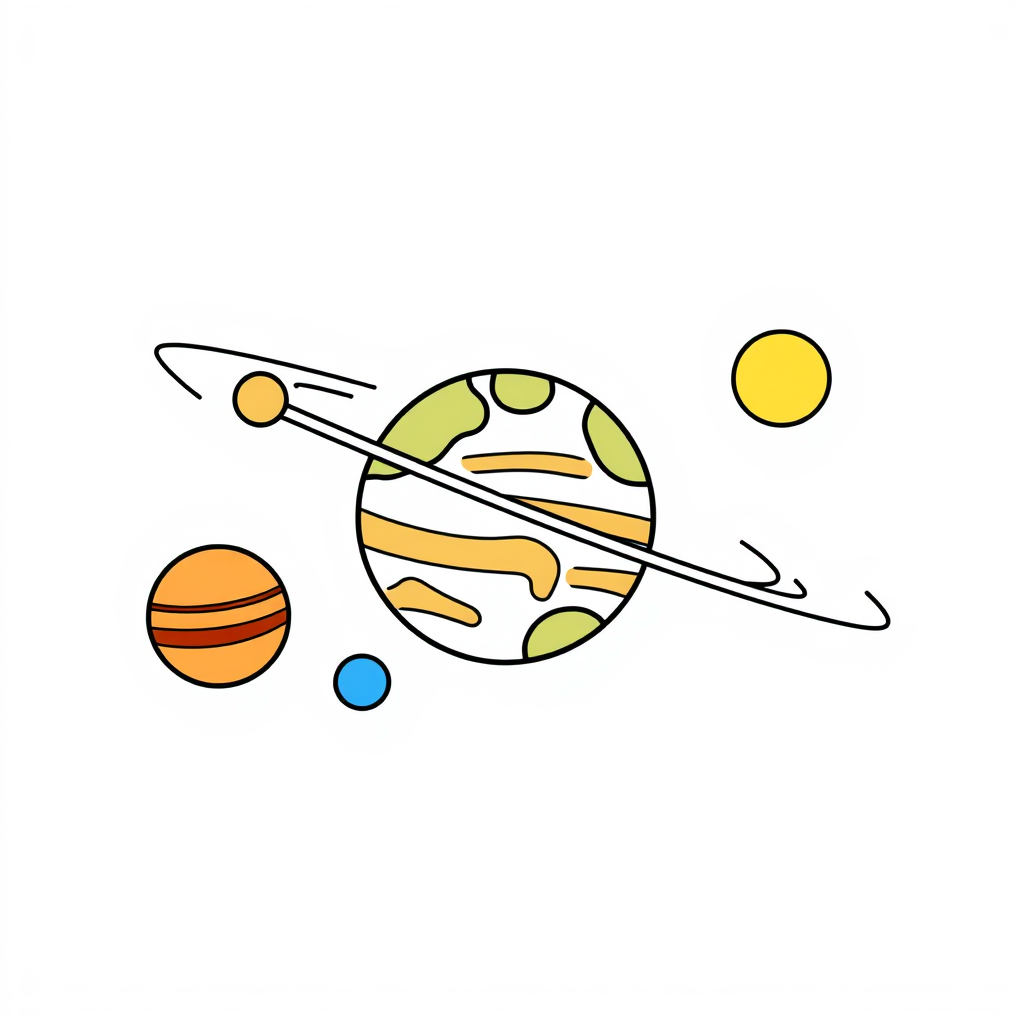 Kleurplaat: Planeten