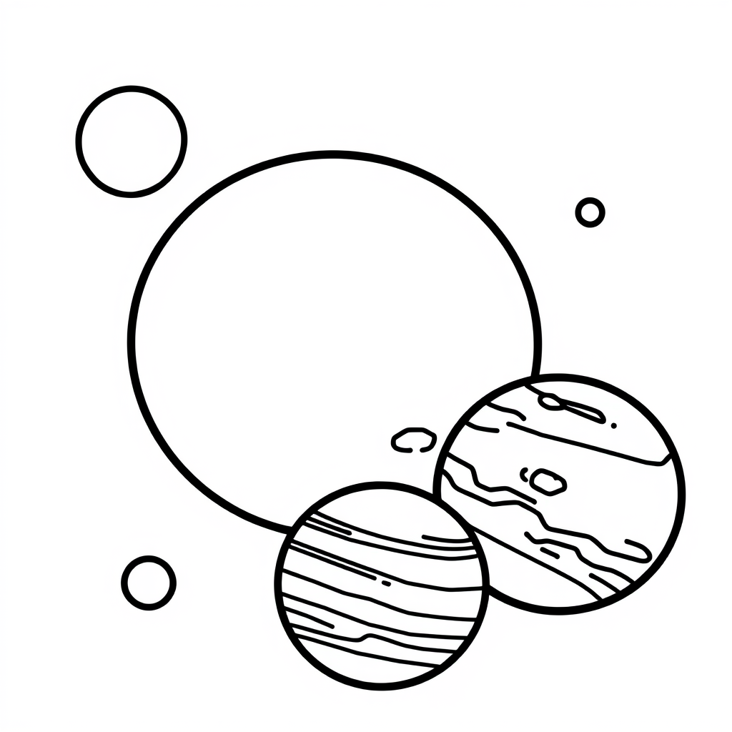 Ontdek de Planeten Kleurplaat