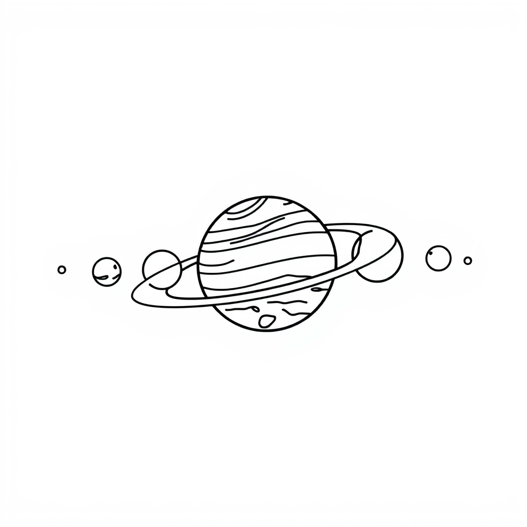Kleurplaat: Planeten