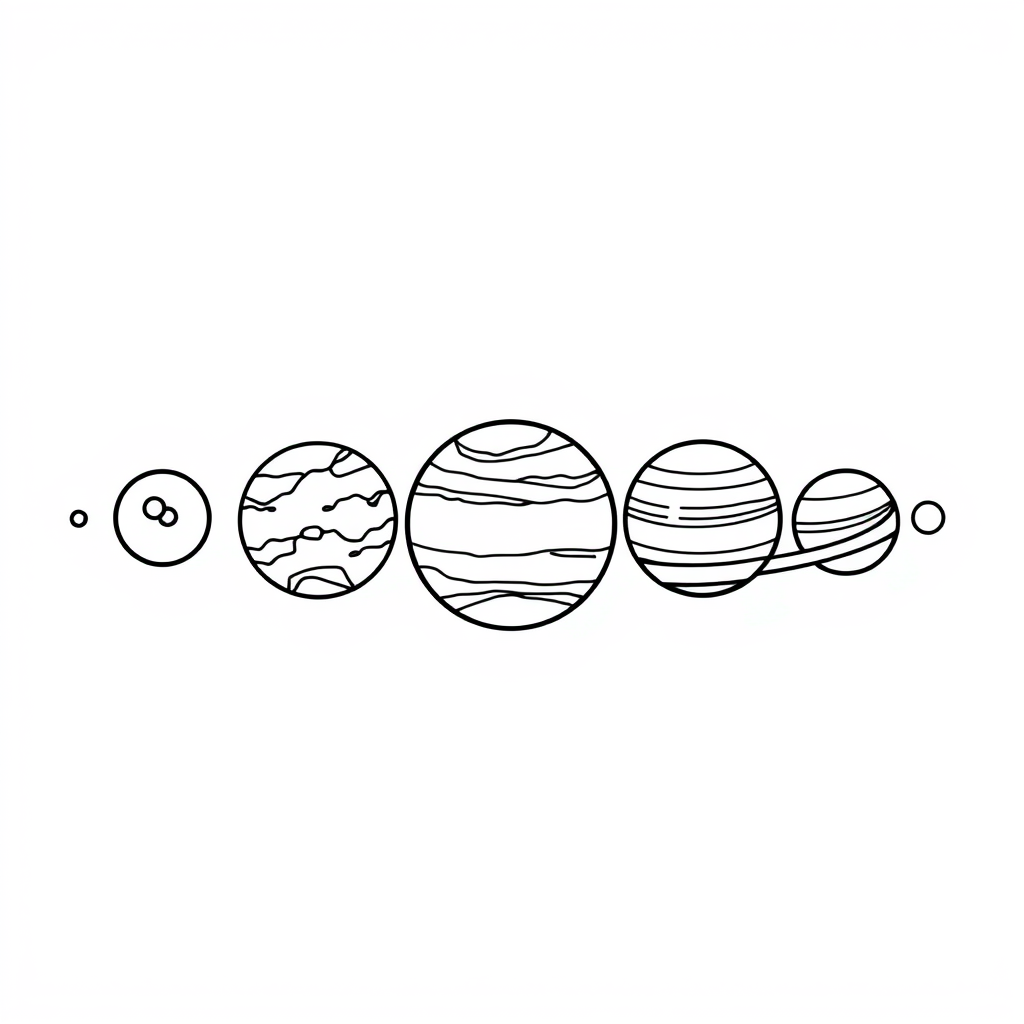 De Planeten Kleurplaat
