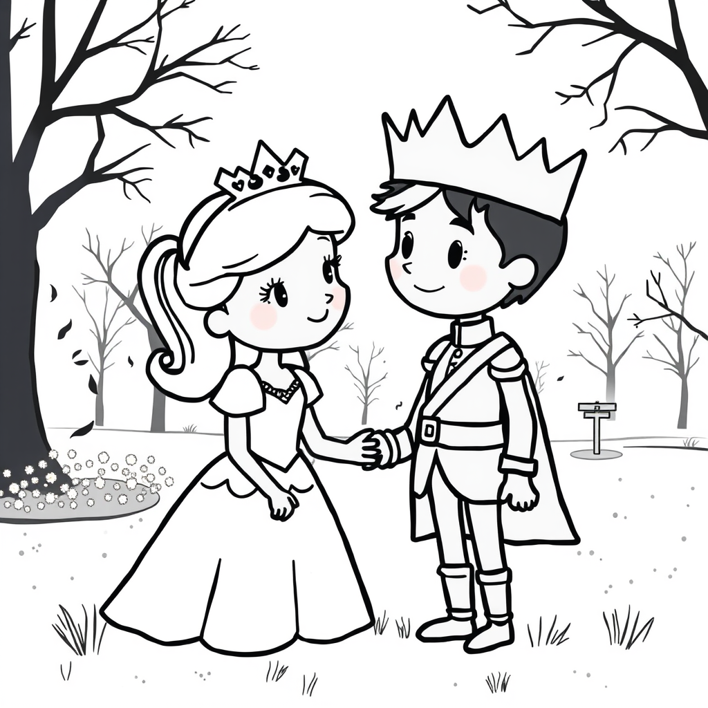 Prinsen en Prinsessen Kleurplaat