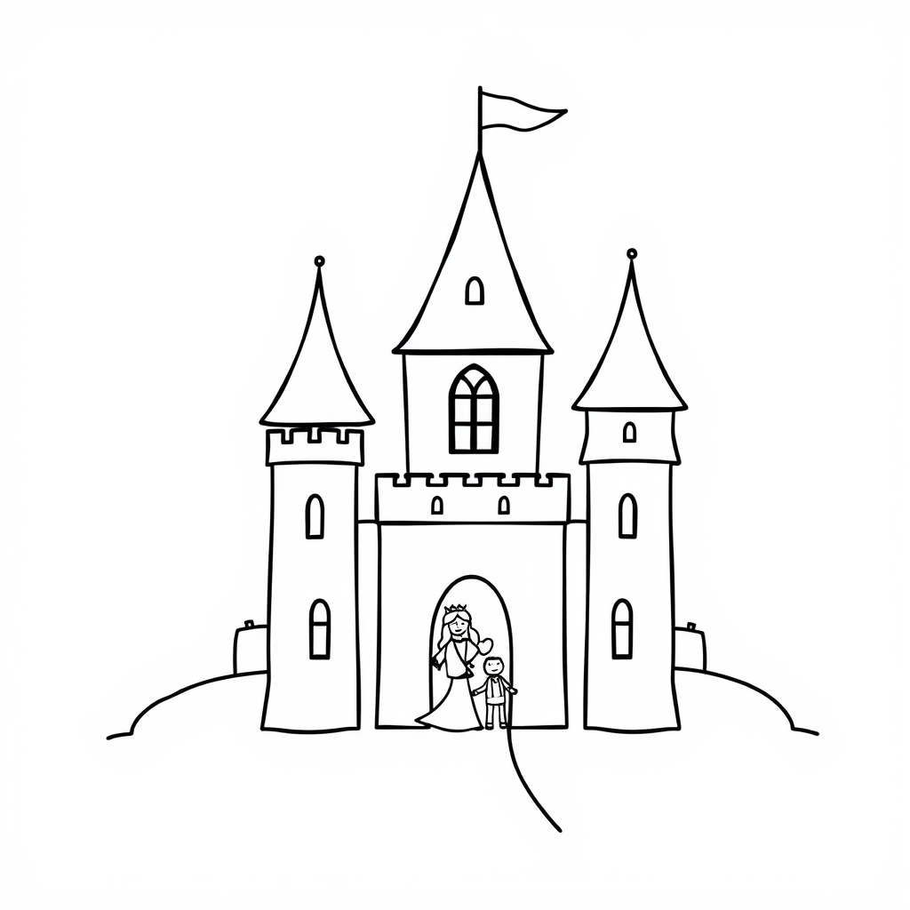 Prinsjes en Prinsessen Kleurplaat