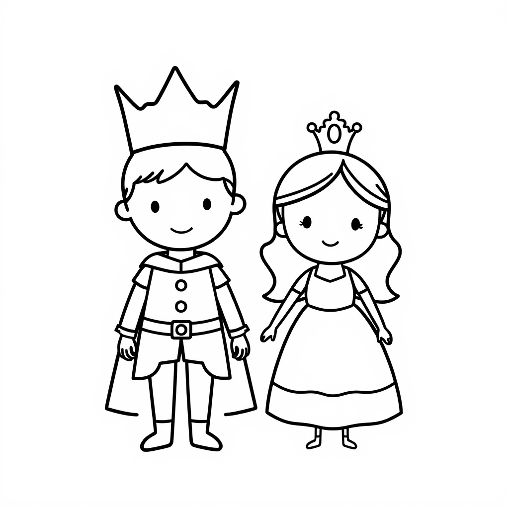 Prinsjes en Prinsessen Kleurplaat