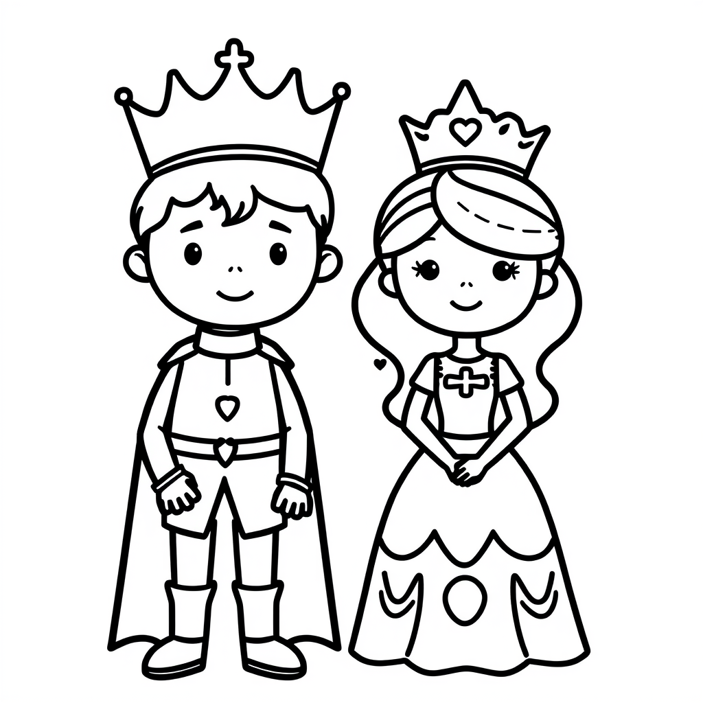 Prinsjes en Prinsessen Kleurplaat