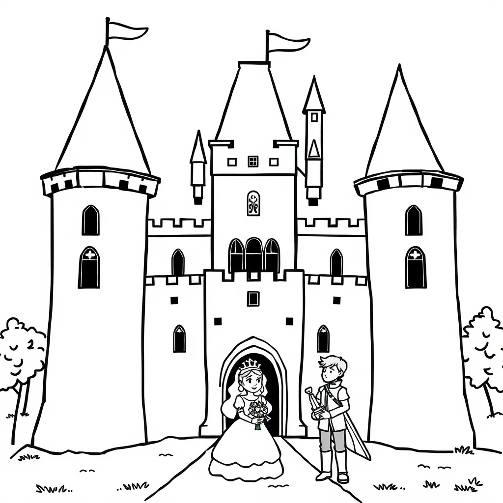 Prinsjes en Prinsessen Kleurplaat