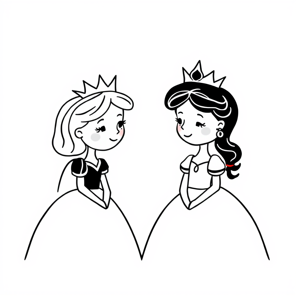 Prinsjes en Prinsesjes Kleurplaat