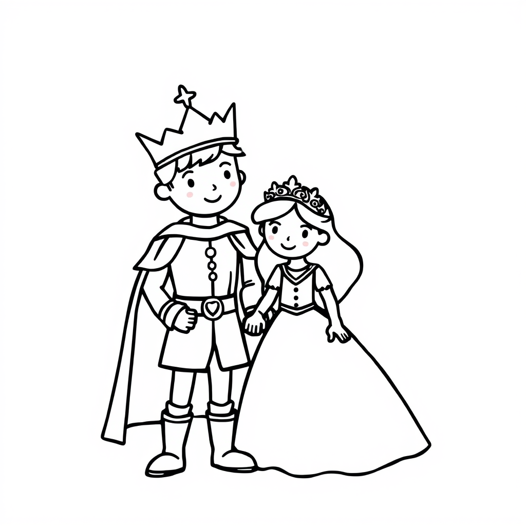 Prinsen en Prinsessen Kleurplaat