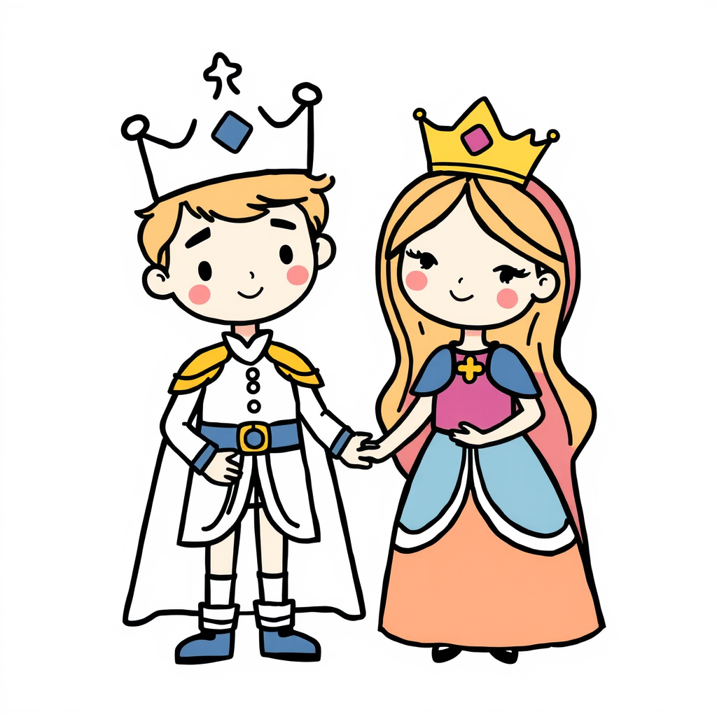 Prinsen en Prinsessen Kleurplaat