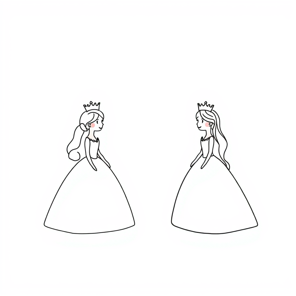 Prinsjes en Prinsessen Kleurplaat