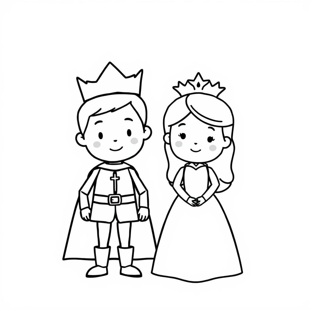Prinsen en Prinsessen Kleurplaat