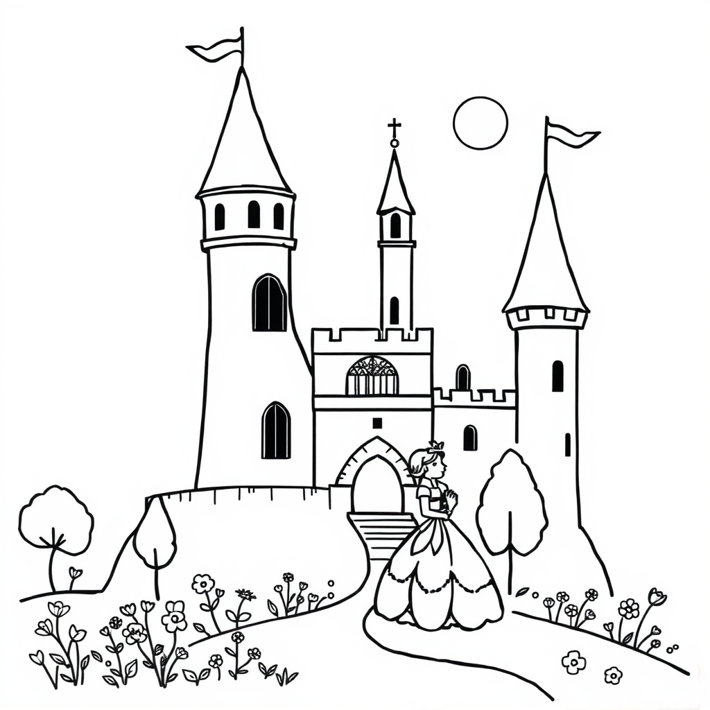 Prinsen en Prinsessen Kleurplaat