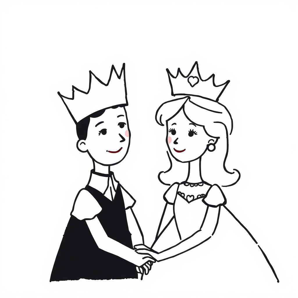 Prinsen en Prinsessen Kleurplaat