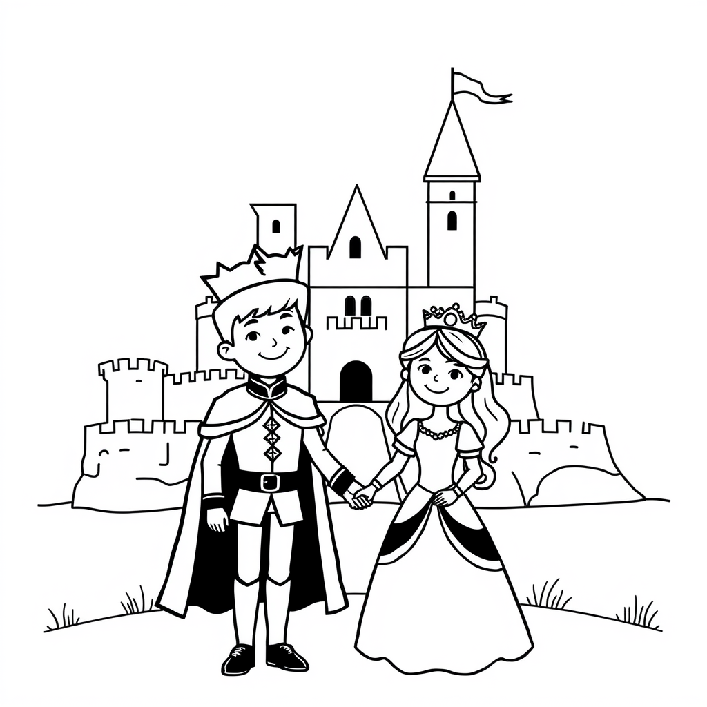 Prinsen en Prinsessen Kleurplaat