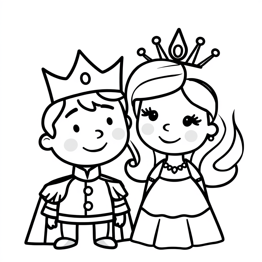 Prinsen en Prinsessen Kleurplaat