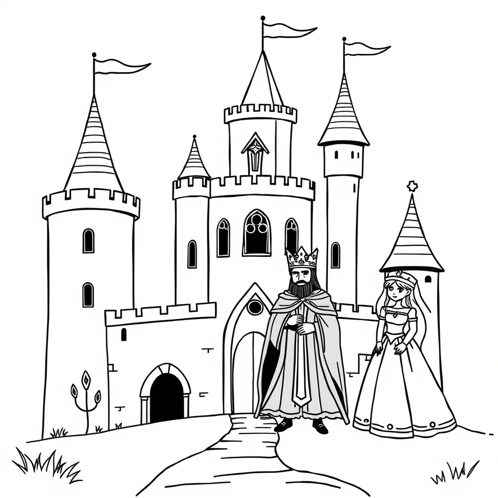 Prinsen en Prinsessen Kleurplaat