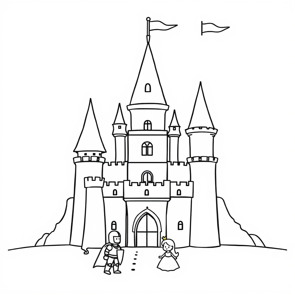 Prinsen en Prinsessen Kleurplaat