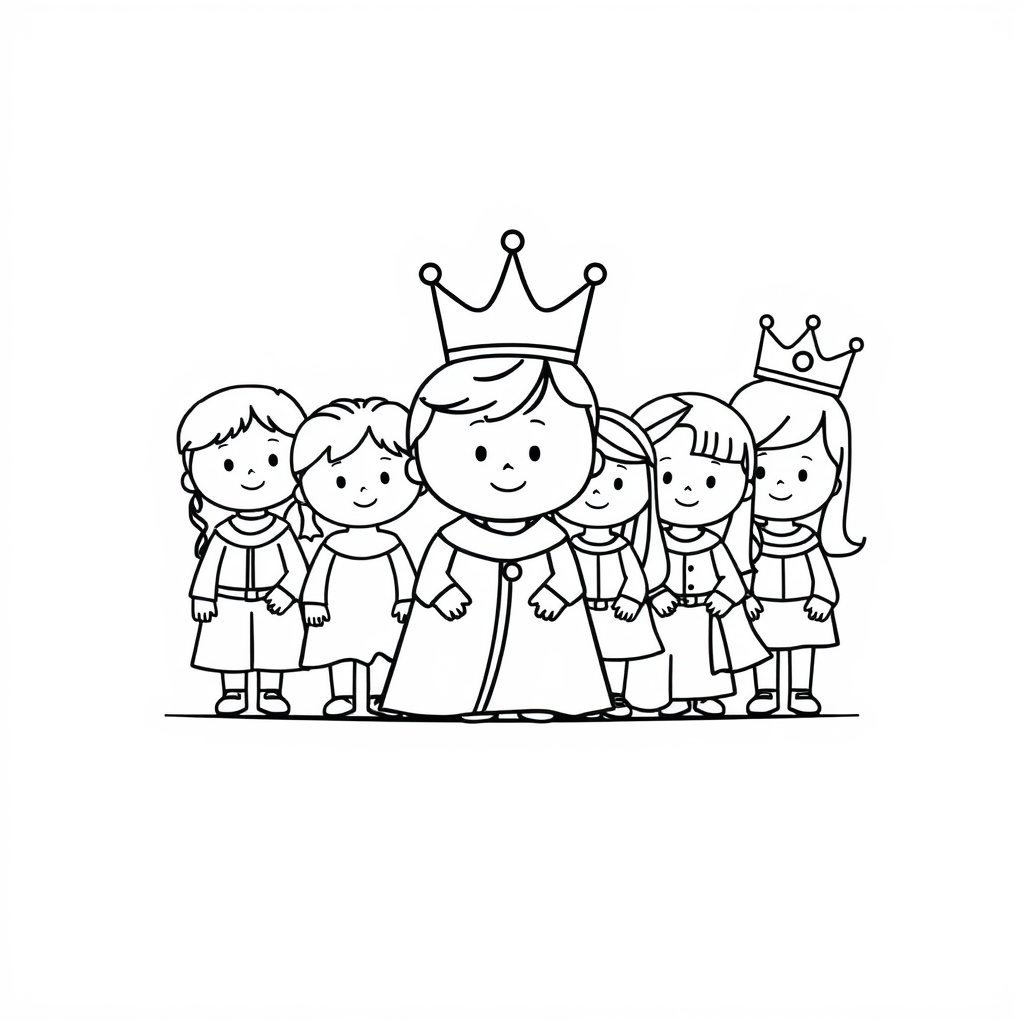 Prinsjes en Prinsessen Kleurplaat