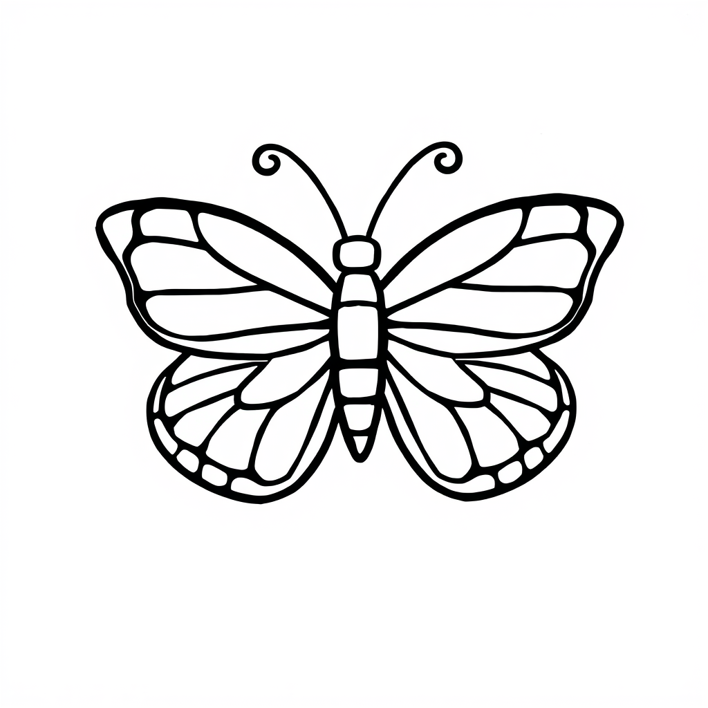Vlinder-vriendjes Kleurplaat