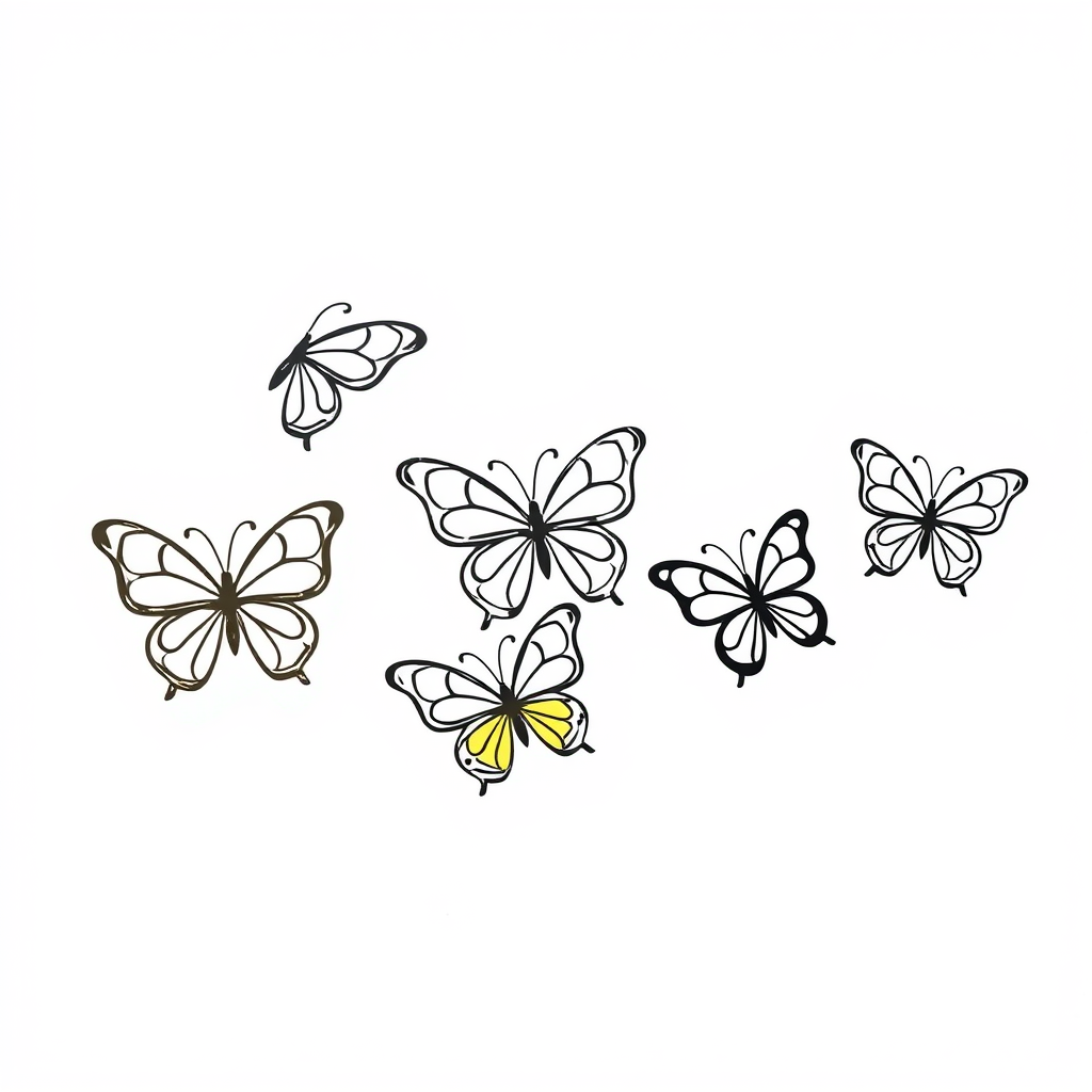 Vlinder-Vriendjes Kleurplaat