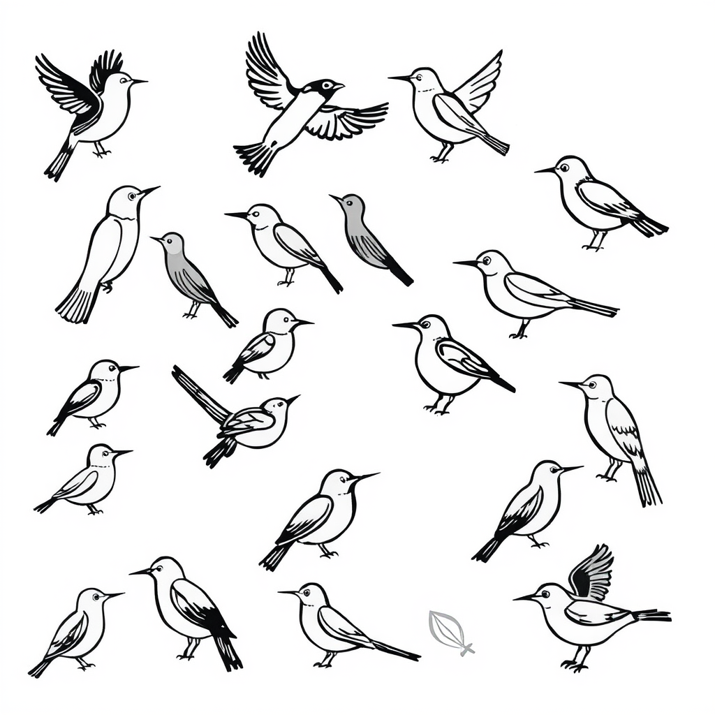 Vlinder-vriendjes Kleurplaat