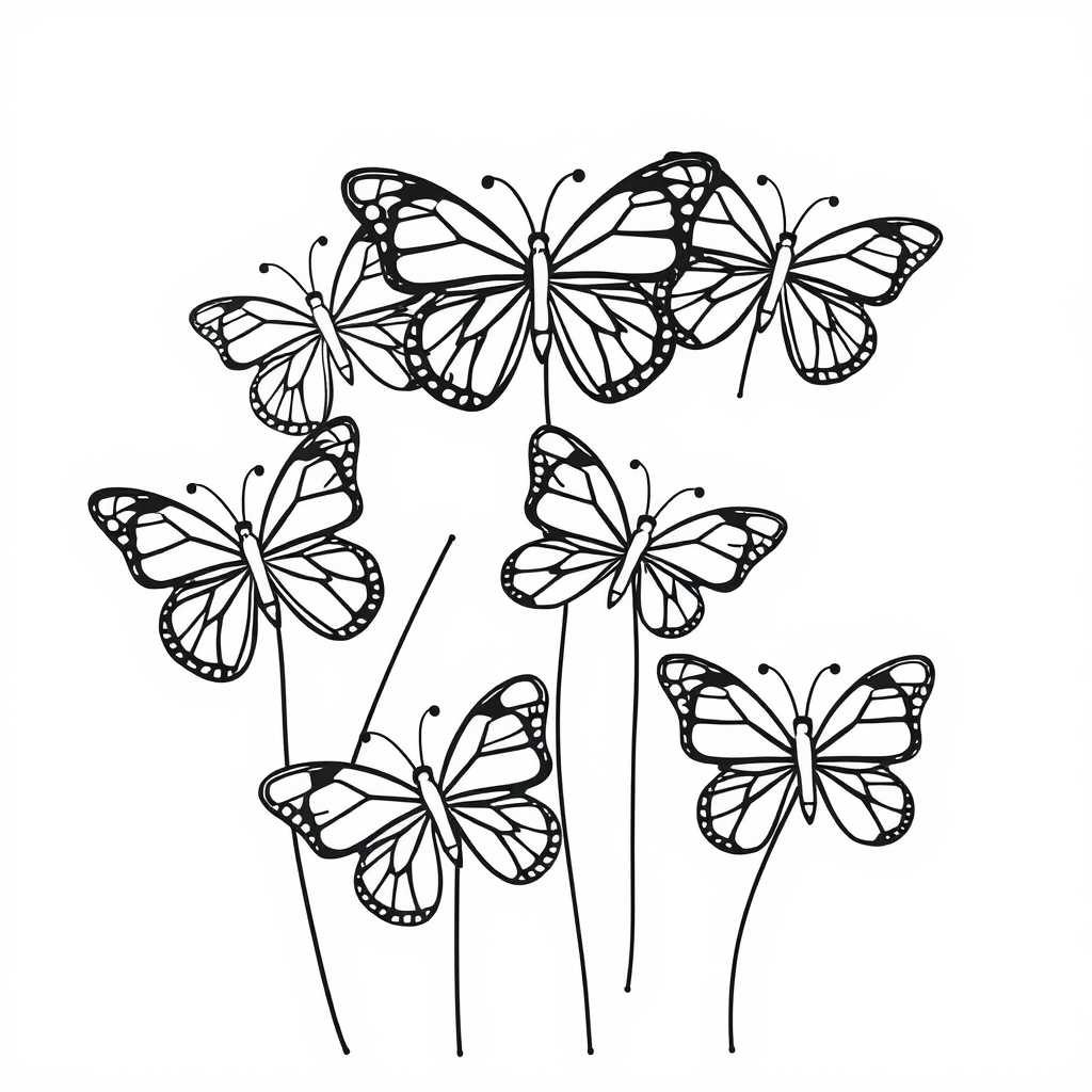 Vlinder Vriendjes Kleurplaat