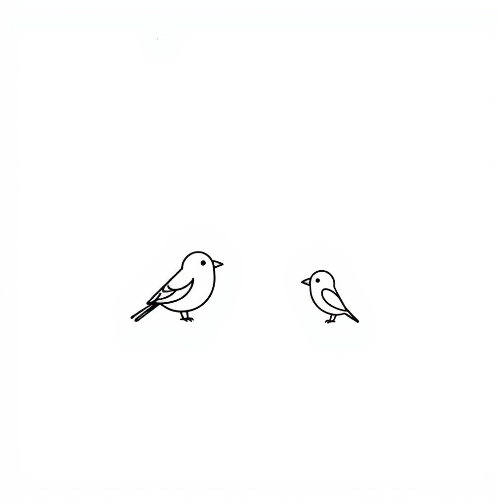 Vogelvriendjes Kleurplaat