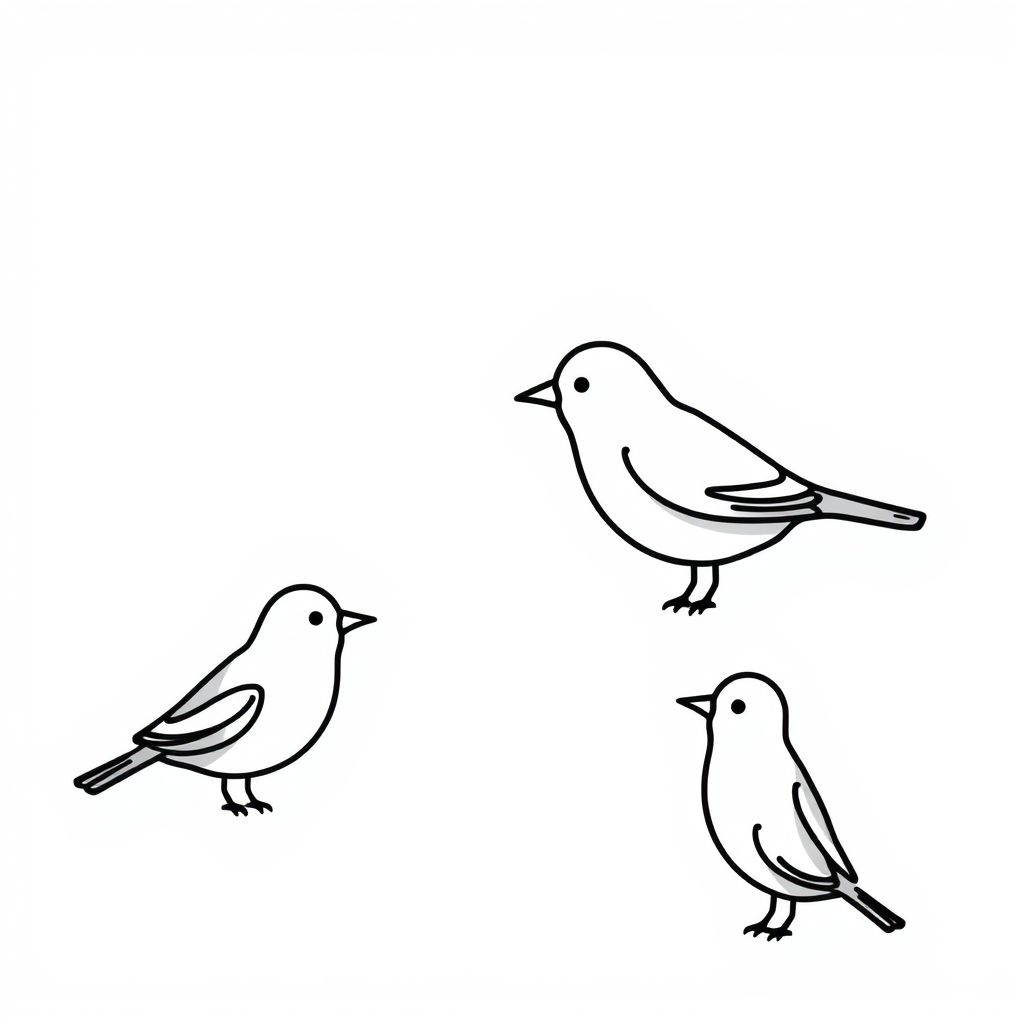 Vogels Vriendjes Kleurplaat